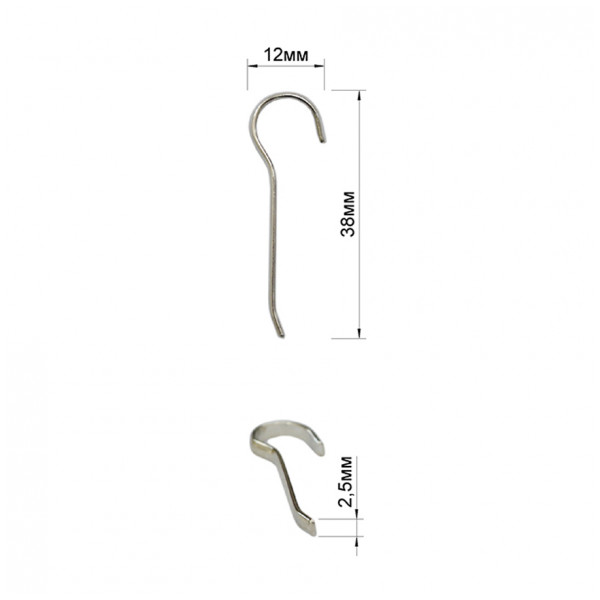 Язычок для пряжки пластик, металлический,  3,8см, цвет никель